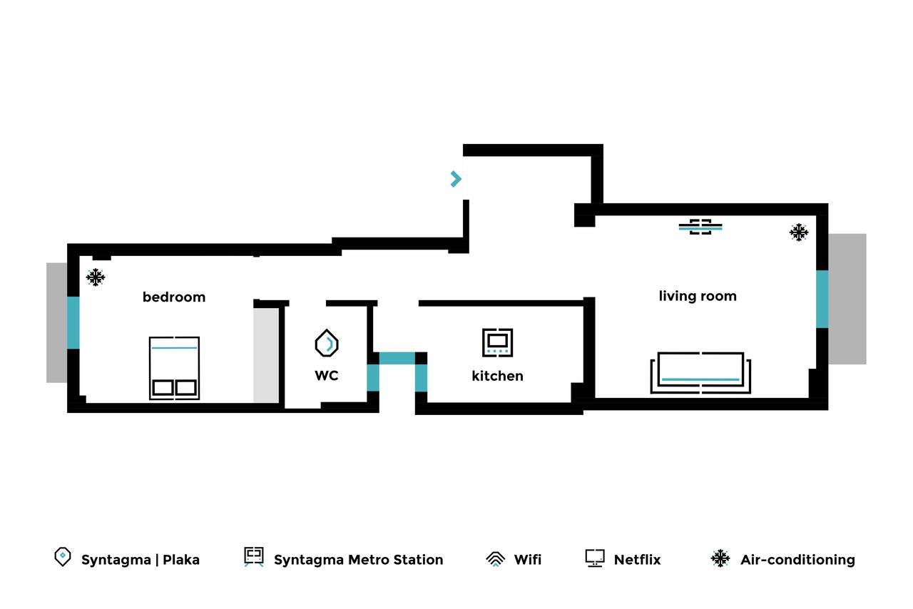 Sleek Flat In Central Syntagma By Upstreet Athen Eksteriør billede